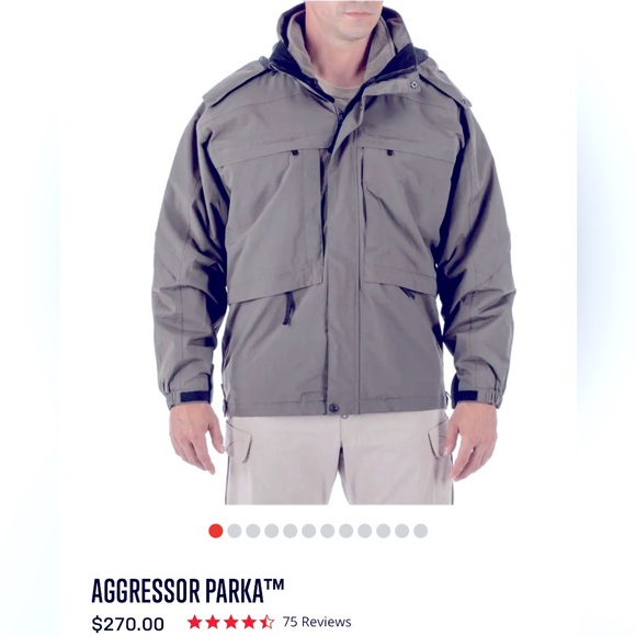 5.11 3 IN 1 SYSTEM TACTICAL AGGRESSOR PARKA NWOT ***COLOR IS ACTUALLY COYOTE *** - Picture 1 of 13